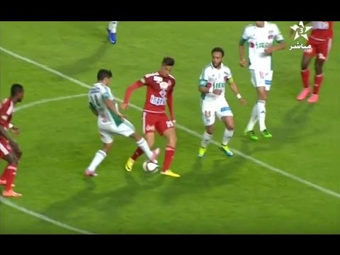 بالفيديو مناورة رائعة للحافيضي أمام أعين الحسوني