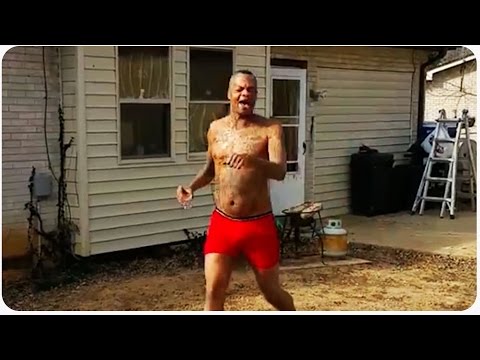 خسر رهان الشجاعة في حوض من الماء المثلج