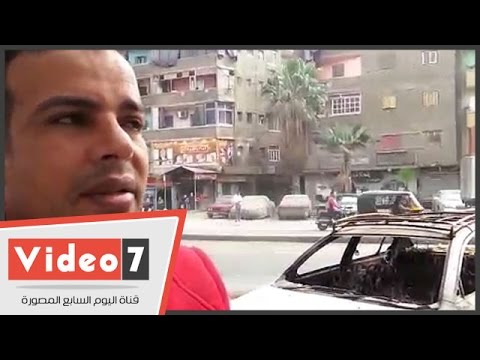 لقاء صاحب سيارة المطرية المحترقة مع محلب