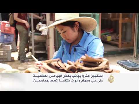 شاهد كشف أثري على شواطئ مدينة عسقلان الفلسطينية