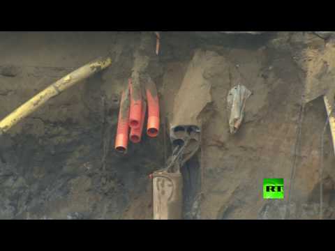 بالفيديو  مشاهد مخيفة لانهيار أرضي ضخم في اليابان