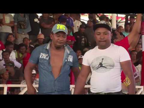 مصارعة الديكة تقليد شعبي في مدغشقر