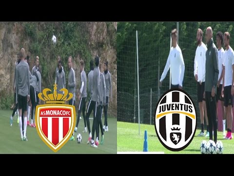 يوفنتوس وموناكو يواصلان استعداداتهما للمباراة المرتقبة