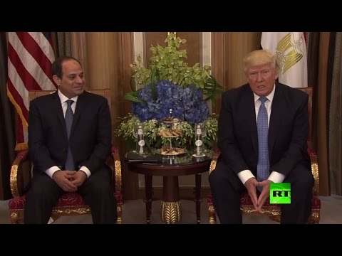شاهد دونالد ترامب يلتقي نظيره المصري عبد الفتاح السيسي