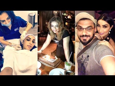 شاهد الفنانة دنيا بطمة تحتفل بعيد ميلاد صديقتها