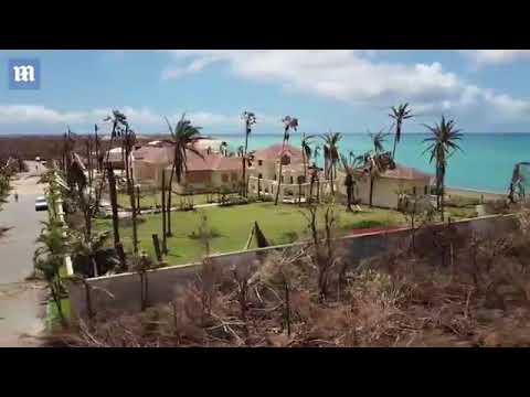 شاهد إعصار إيرما يدمر قصر الرئيس الأميركي ترامب