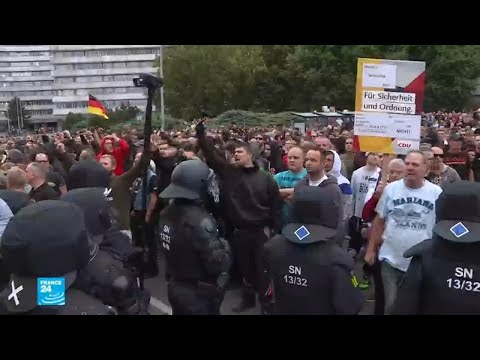 شاهد اشتباكات عنيفة بين يمينيين متطرفين ويساريين شرقي ألمانيا