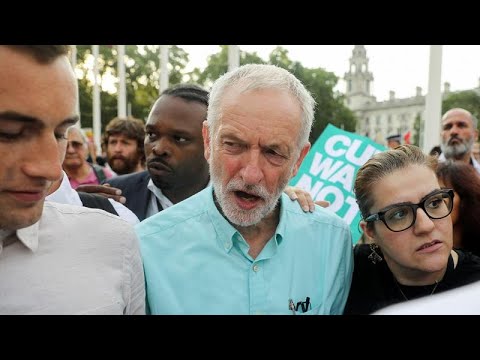شاهد رئيس حزب العمال البريطاني يتعهد بإسقاط رئيس الوزراء وإرجاء الخروج من الاتحاد الأوروبي