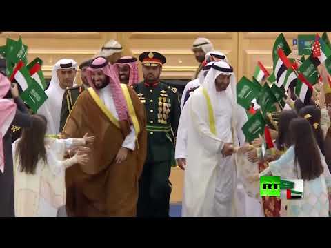 مراسم استقبال ولي العهد السعودي في القصر الرئاسي في أبوظبي