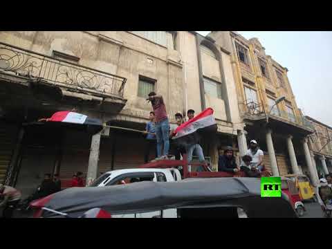 ساحة التحرير بعد إعلان عادل عبد المهدي عزمه على الاستقالة