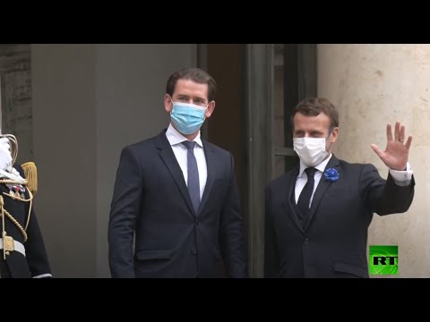 الرئيس الفرنسي يستقبل المستشار النمساوي في قصر الإليزيه