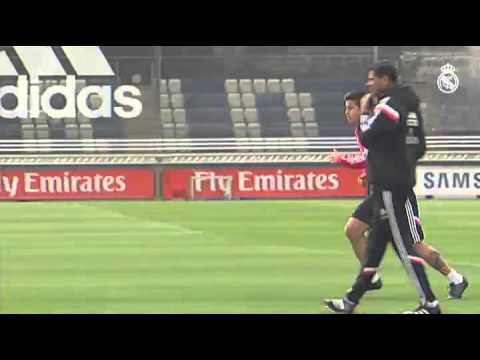 بالفيديو رودريغيز يستعيد لياقته في تدريبات الملكي