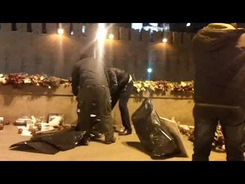 بالفيديو مجهولون يزيلون نصبًا لـنيمتسوف في موسكو