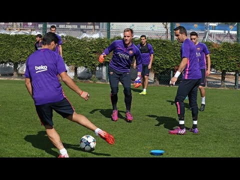 بالفيديو برشلونة يتدرب بقوة لمواجهة باريس سان جيرمان