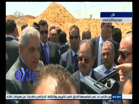 بالفيديو محلب يتفقد موقع تفجيرات برجي الضغط العالي في أكتوبر