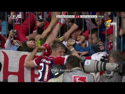 بالفيديو هدف فوز بايرن ميونيخ على هيرتا برلين