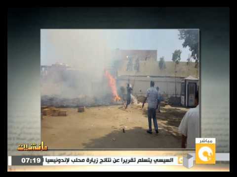 شاهد اندلاع حريق بجوار محطتي وقود وغاز طبيعي