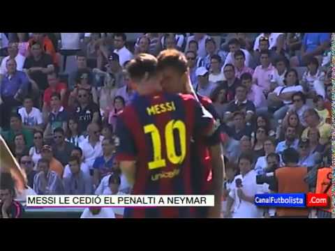 بالفيديو نيمار يشكر ميسي على السماح له بتنفيذ ركلة الجزاء ضد