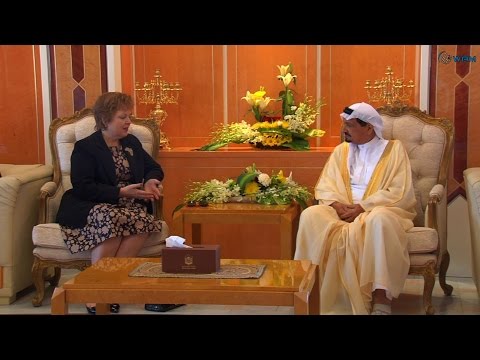 بالفيديو حاكم عجمان يستقبل السفيرة الأميركية في مكتبه