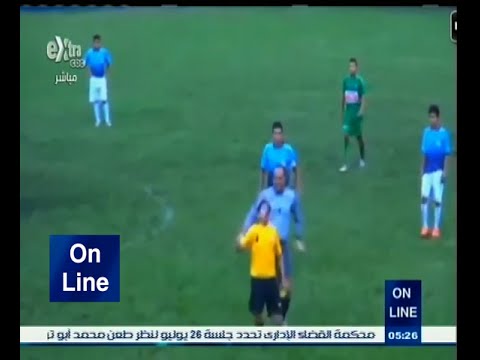 بالفيديو حارس مرمى يعتدي على الحكم بطريقة عنيفة