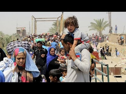 شاهد استمرار تدفق النازحين من الأنبار إلى بغداد