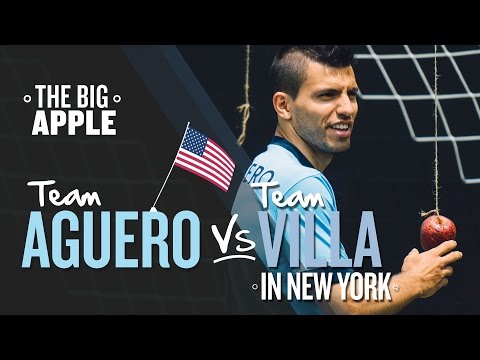 شاهد أغويرو ينافس فيا في تحدي التفاح