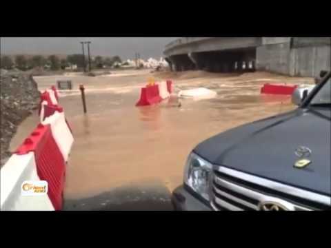 العاصفة آشوبا تتسبب في فيضانات في عمان