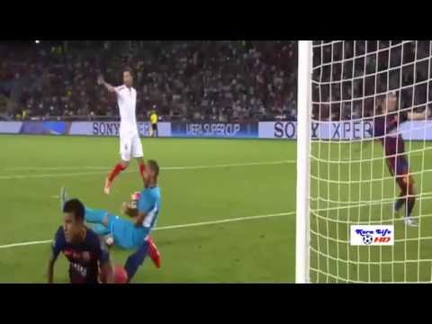 شاهد برشلونة يسحق اشبيلية بخماسية السوبر