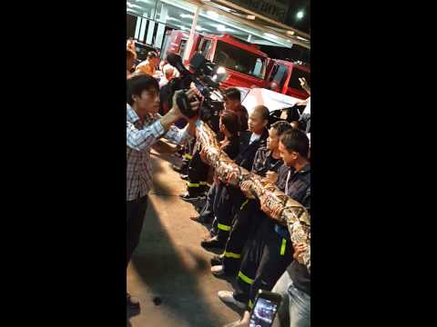 شاهد العثور على ثعبان طويل وضخم خلف مطعم صيني