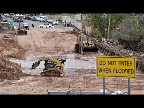 بالفيديو فيضانات مفاجئة في ولاية يوتا الأميركية