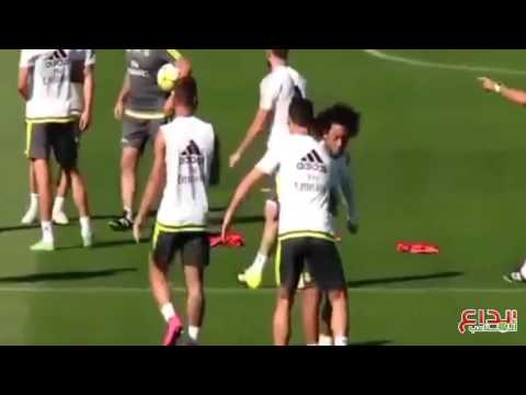 شاهد طريقة مبتكرة لاحتفال رونالدو ومارسيلو بالأهداف
