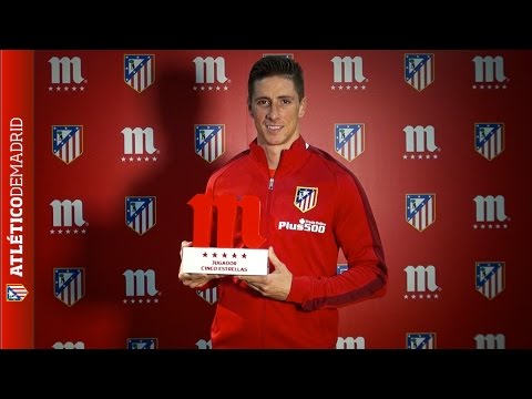 شاهد  توريس يحصد لقب أفضل لاعب في أتليتكو مدريد