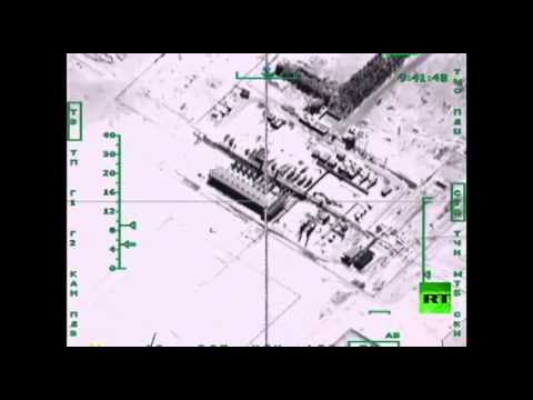 شاهد المقاتلات الروسية تستهدف مصفاة بنزين