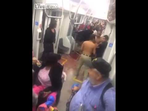 معركة داخل مترو الأنفاق في كاليفورنيا