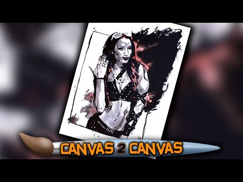 رسام الـwwe يقدم لوحة مثيرة للمصارعة ساشا بانكس
